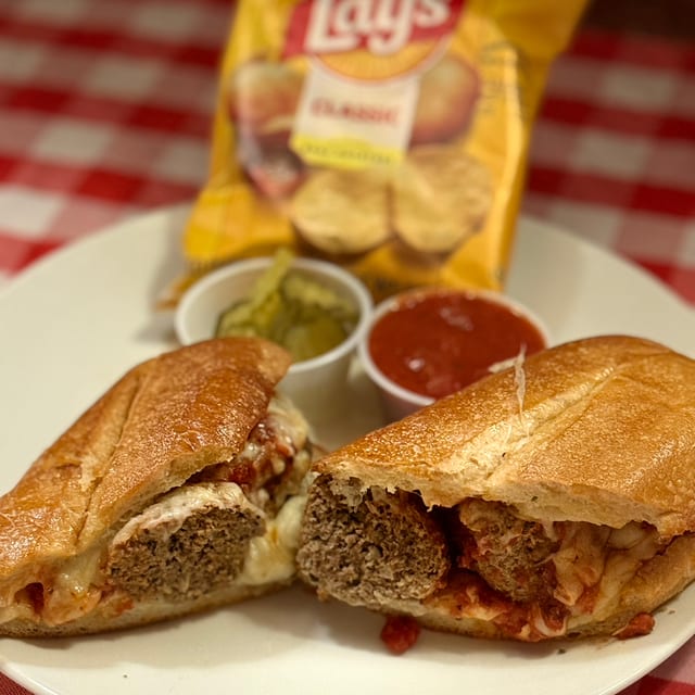 Meatball Wizard Sandwich Lunch.