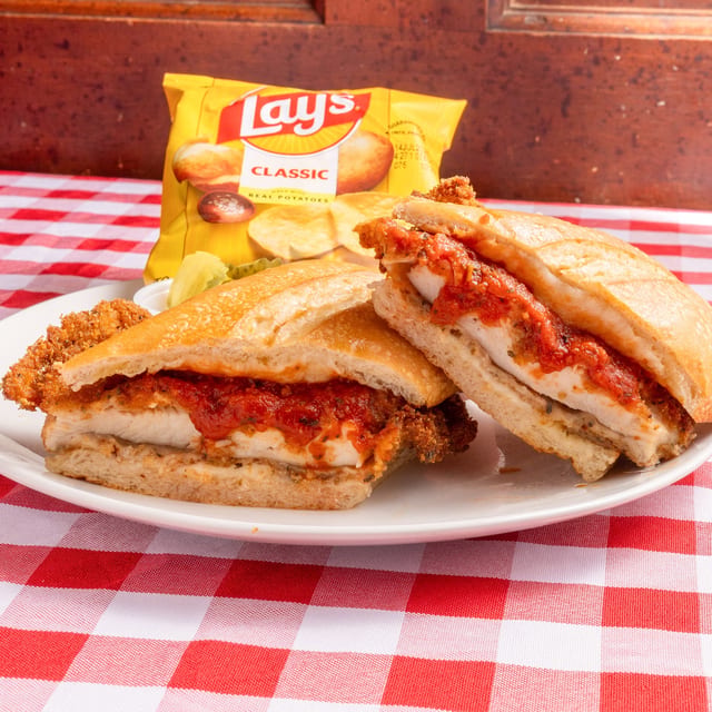 Chicken Parmesan Sandwich Lunch.